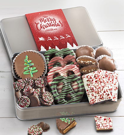 Simply Chocolate Holiday Cheer Confections Tin